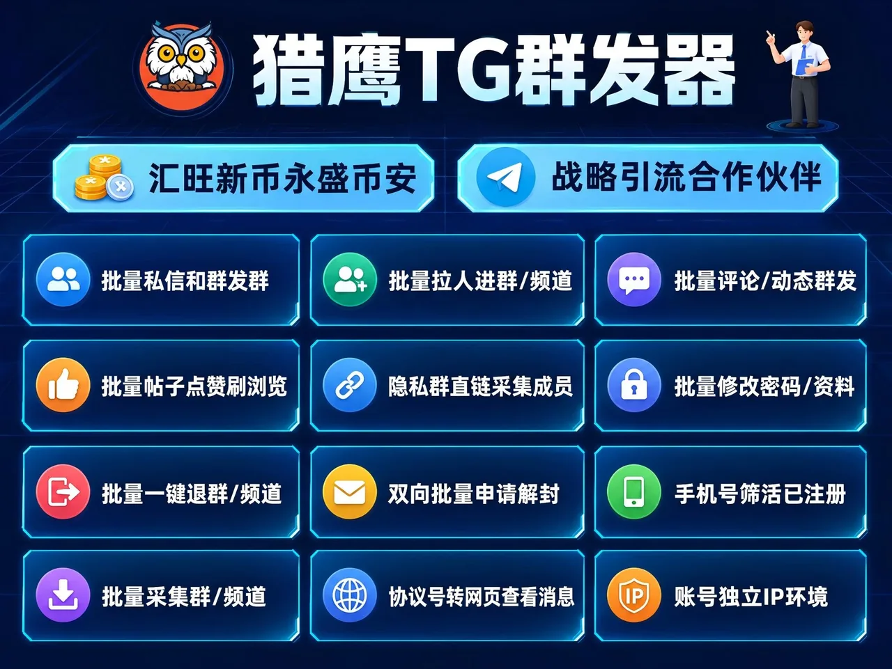 TG群发器(正版)-稳定防封的Telegram电报群发协议软件商品展示